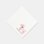 Serviette En Papier Mariage drôle de teckel (Coin)