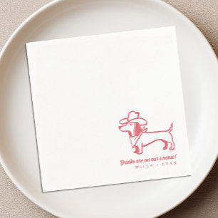 Serviette En Papier Mariage drôle de teckel