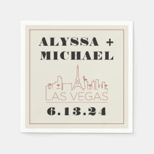 Serviette En Papier Mariage du casino de Las Vegas Skyline