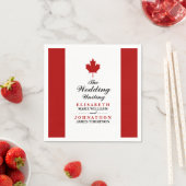 Serviette En Papier Mariage du drapeau canadien (En situation)