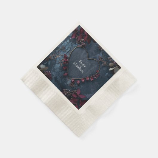 Serviette En Papier Mariage du jardin de minuit enchanté (Coin)