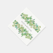 Serviette En Papier Mariage du jardin d'Eucalyptus (Coin)