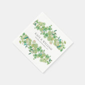 Serviette En Papier Mariage du jardin d'Eucalyptus (Coin)