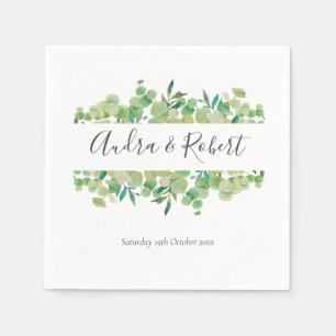 Serviette En Papier Mariage du jardin d'Eucalyptus