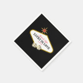 Serviette En Papier Mariage du Marquis de Las Vegas en noir (Coin)