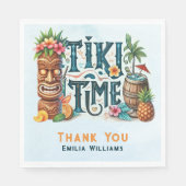 Serviette En Papier Mariage du parti Tropical Tiki Luau Fête des marié (Devant)