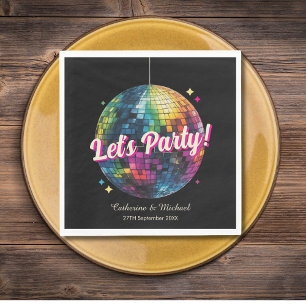 Serviette En Papier Mariage du Party Disco Ball Sparkle Glam des année