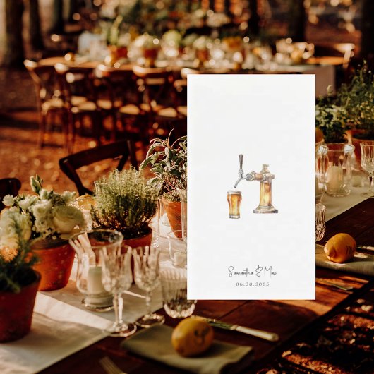 Serviette En Papier Mariage du robinet de bière