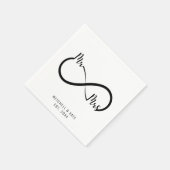 Serviette En Papier Mariage du symbole M & Mme Infinity (Coin)
