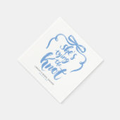 Serviette En Papier Mariage Dusty Blue Bow Elle se marie Shower (Coin)