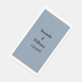Serviette En Papier Mariage Dusty Blue Enterrement de Vie de Jeune Fil (Coin)