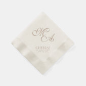 Serviette En Papier Mariage Ecru CHEERS ! Cocktail standard Napkin (Coin)