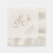 Serviette En Papier Mariage Ecru CHEERS ! Cocktail standard Napkin (Devant)