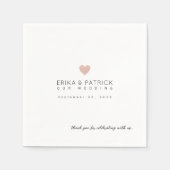 Serviette En Papier Mariage élégamment conçu romantique (Devant)