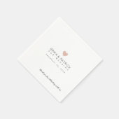 Serviette En Papier Mariage élégamment conçu romantique (Coin)