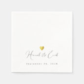 Serviette En Papier Mariage élégant (Devant)