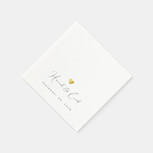 Serviette En Papier Mariage élégant (Coin)