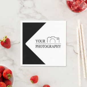 Serviette En Papier Mariage élégant Ajouter une photographie personnal