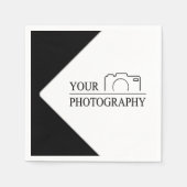 Serviette En Papier Mariage élégant Ajouter une photographie personnal (Devant)