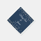 Serviette En Papier Mariage élégant Argent Faux Parties scintillant Co (Coin)