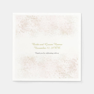 Serviette En Papier Mariage Élégant Blush Flush