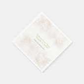 Serviette En Papier Mariage Élégant Blush Flush (Coin)