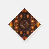 Serviette En Papier Mariage Élégant Classique Boho Moderne Or #901 (Coin)