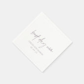 Serviette En Papier Mariage élégant classique Dusty Lilac (Coin)