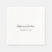 Serviette En Papier Mariage élégant classique Lily (Devant)