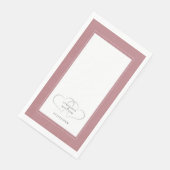 Serviette En Papier Mariage élégant Coeurs romantiques Dîner Rose Dust (Coin)