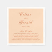 Serviette En Papier Mariage élégant de Celine Peach (Devant)