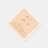 Serviette En Papier Mariage élégant de Celine Peach (Coin)