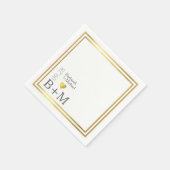 Serviette En Papier Mariage élégant de serviettes (noms et initiales) (Coin)