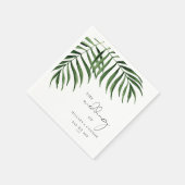 Serviette En Papier Mariage élégant en feuille de palme tropicale (Coin)