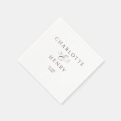 Serviette En Papier Mariage Élégant et Chic (Coin)