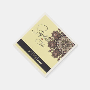 Serviette En Papier Mariage élégant inspiré par Mandala