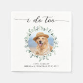 Serviette En Papier Mariage élégant Je fais trop moderne photo chien a (Devant)