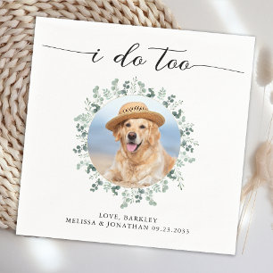 Serviette En Papier Mariage élégant Je fais trop moderne photo chien a