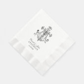 Serviette En Papier Mariage élégant Marian Cross Religieux (Coin)