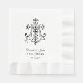 Serviette En Papier Mariage élégant Marian Cross Religieux (Devant)