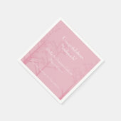 Serviette En Papier Mariage élégant mariés nouveaux mariés Rose Art Ar (Coin)