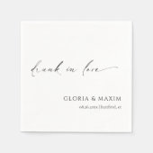 Serviette En Papier Mariage élégant minimal moderne formel (Devant)