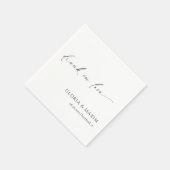 Serviette En Papier Mariage élégant minimal moderne formel (Coin)
