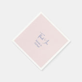 Serviette En Papier Mariage Élégant minimaliste Merci classique (Coin)