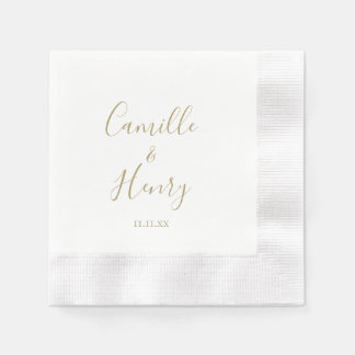 Serviette En Papier Mariage élégant minimaliste minimaliste moderne ma