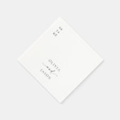 Serviette En Papier Mariage élégant minimaliste moderne (Coin)