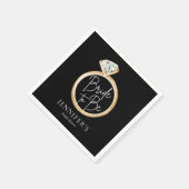 Serviette En Papier Mariage Élégant Moderne Future Mariée Shower (Coin)