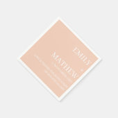 SERVIETTE EN PAPIER MARIAGE ÉLÉGANT MODERNE PERSONNALISÉ CLASSIQUE STY (Coin)