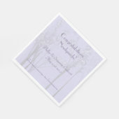 Serviette En Papier Mariage élégant Newlyweds Lavender Tree Art (Coin)