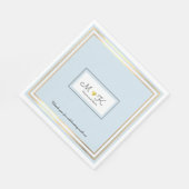 Serviette En Papier mariage élégant réception bleu pâle (Coin)